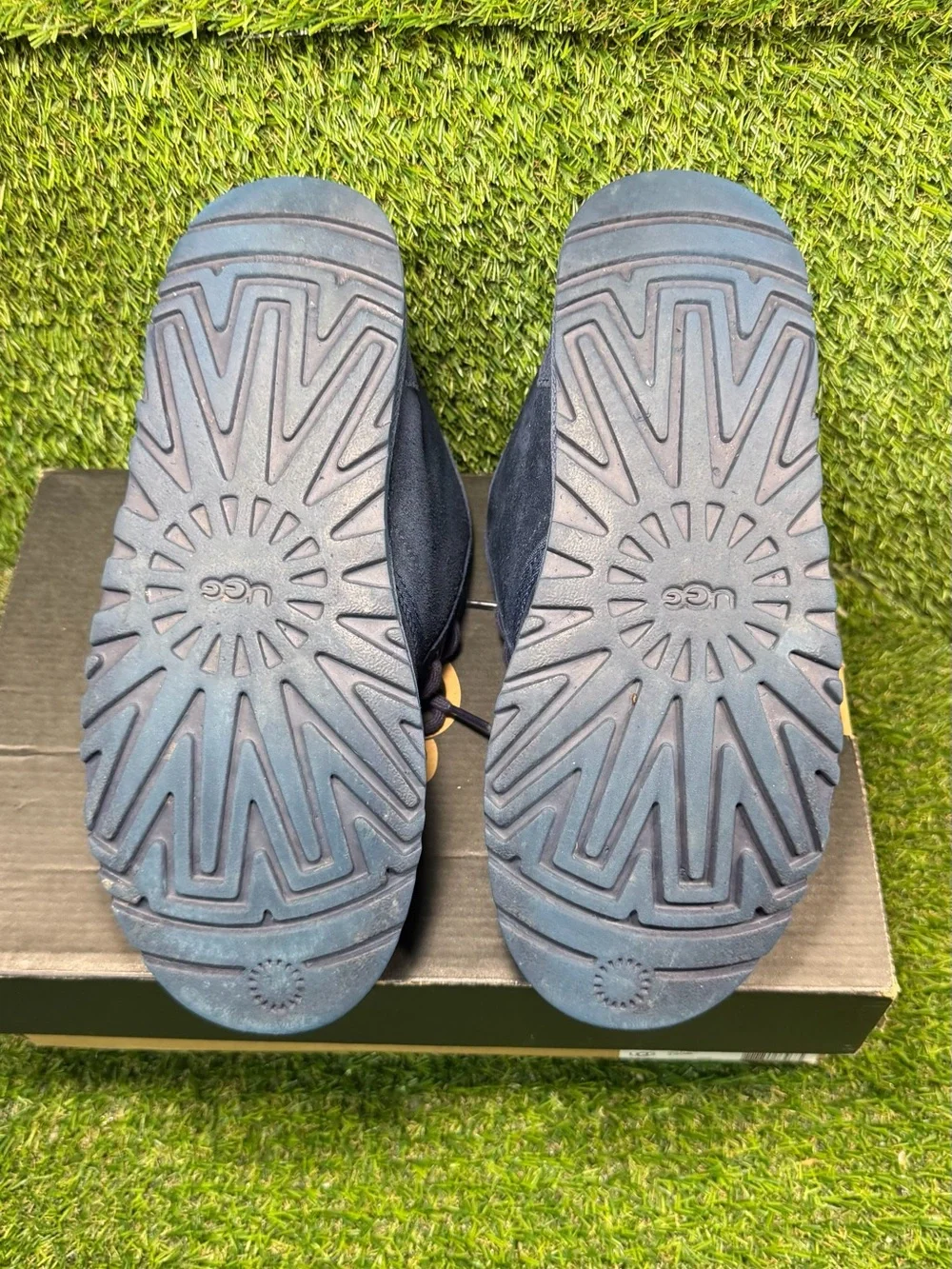 UGG Neumel Men’s Boots Size 8 Navy Blue Suede Lace Up Chukka 3236 with Box